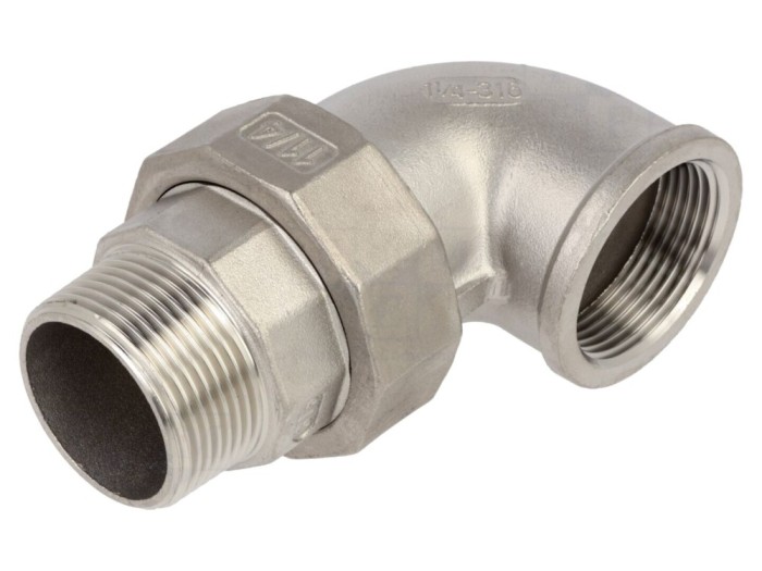 Conector cot 90&deg; tată-mamă plată