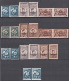 ROMANIA 1947 REGELE MIHAI I FUNDATIA SCUTIT DE TAXA POSTALA DANTELAT SI NEDANTELAT HARTIE ALBA+HARTIE GRI+SUPRATIPAR EMISIUNE COMPLETA STARE MNH