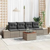 VidaXL Set Canapea pentru Grădină 5 pcs Gri 55 x 55 x 37 cm