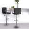 Gossi scaune de bar, 2 buc., negru, piele ecologica