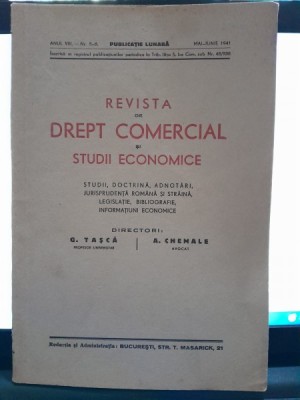 REVISTA DE DREPT COMERCIAL SI STUDII ECONOMICE NR.5-6/1941 foto