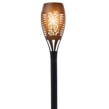 Lampa solara LED Hoff, 10 LED-uri, decor flacara, plastic, H 45.5 cm, exterior