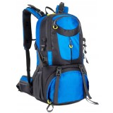 Rucsac militar pentru drumetie, usor, cu 4 buzunare laterale, 50 litri, albastru si gri Household NewTrend