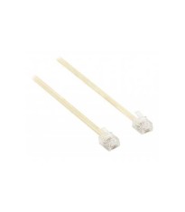 Cablu telefon mufat RJ11 (6P4C) 7/0.10 CCS alb 3m Well foto