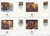 !!! IUGOSLAVIA - LOT 4 FDC URSUL BRUN - 1988, Fauna