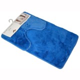 Set 2 covoare baie pufoase, Casa Plastor, 75x45 cm, albastre