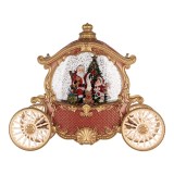 Cumpara ieftin Decoratiune Craciun muzicala polirasina multicolora cu led Caleasca 26x11x20 cm