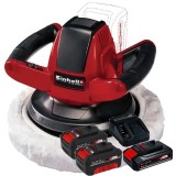 Einhell CE-CB 18/254 Li PXC + Starter Kit + Twinpack - Masina de lustruit 254 mm + Set 1 acumulator si incarcator Li-Ion 18 V 2.5 Ah + Set 2 acumulato