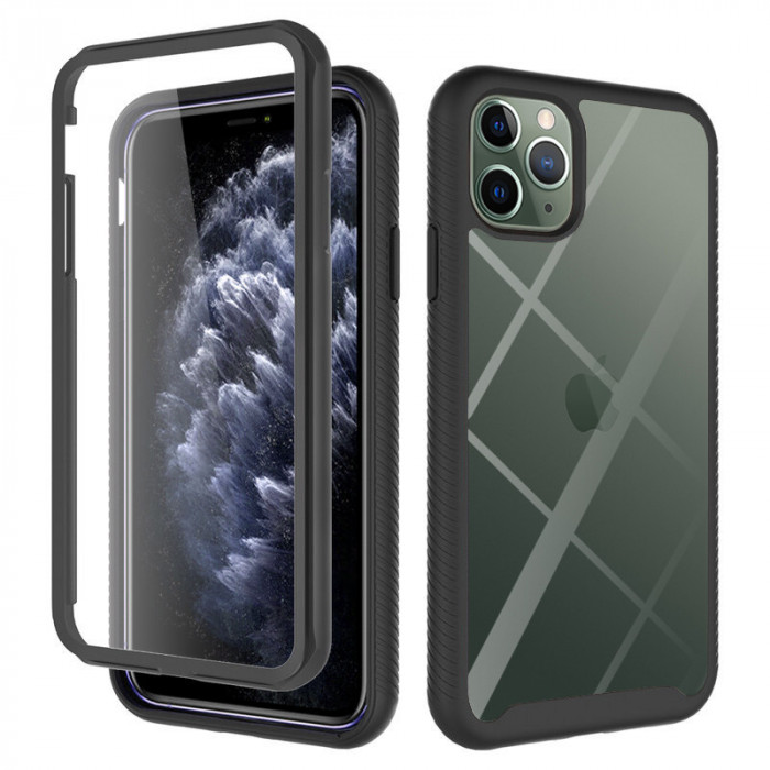 Husa pentru iPhone 11 Pro Max + Folie - Techsuit Defense360 Pro - Black