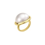 Inel esarfa semisfera alb