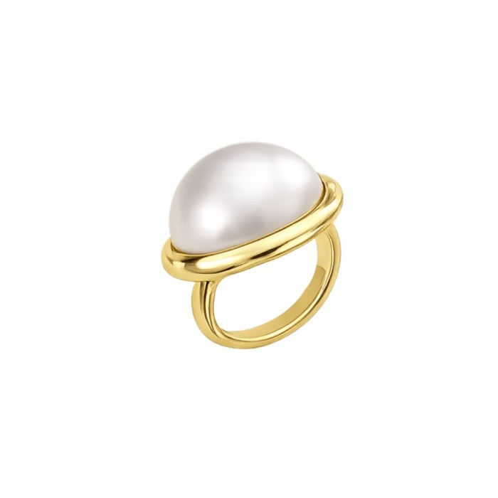 Inel esarfa semisfera alb