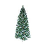 Brad artificial 180cm, aspect nins, verde &ndash; Decor festiv