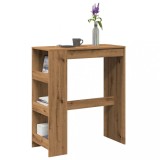 Cumpara ieftin Masă bar cu rafturi, stejar artizanal, 90x40x103,5 cm, lemn