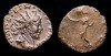 Tetricus I (271&ndash;274 d.Hr.) Antoninianus &ndash; Monedă rară a ultimului &icirc;mpărat al Imperiului Galic, cu imaginea Victoriei pe revers. Preț: 110 lei.