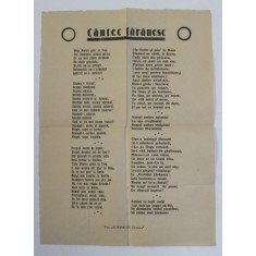 &#039;&#039; CANTEC TARANESC &#039;&#039; , AFIS ELECTORAL AL PARTIDULUI NATIONAL - TARANESC, FILIALA DOLJ , EDITIE INTERBELICA