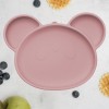 Farfurie Silicon Vanzuta APPEKIDS Panda Old Rose, Ventuza Antialunecare, +6 luni, Fara BPA
