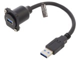 Cablu USB A 0,2m, 5Gbps, conectare 1:1, negru - DELOCK
