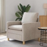 vidaXL Canapea Crem 76 x 81 x 87,5 cm Poliester 42028776