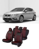Cumpara ieftin Huse scaune auto dedicate Seat Leon 2013 - 2019 Premium cu insertii piele