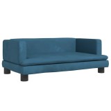 Cumpara ieftin Canapea pentru copii, albastru, 80x45x30 cm, catifea