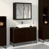 vidaXL Set de mobilier pentru baie 2 pcs Stejar negru 90 x 33 x 60 cm 3402359