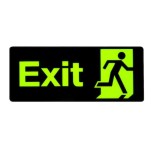 Indicator autocolant EXIT, CSD, fosforescent, 34,5 x 14 cm