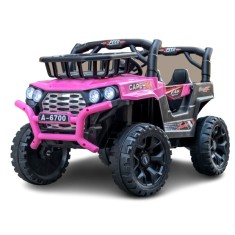 Masinuta electrica pentru copii, 4x4, Kinderauto CAPE-X, 100W, 12V, telecomanda, scaun tapitat, roz