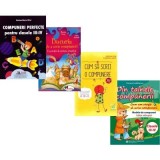 Pachet 4 carti Compunere clasele 3-4: Compuneri perfecte, Bucuria de a scrie compuneri, Din tainele compunerii, Cum sa scrii o compunere - Mitoi Giani