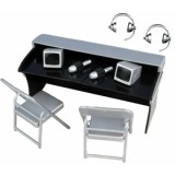 Playset comentatori WWE (argintiu)