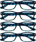 Set de 4 perechi de ochelari pentru citit Opulize, albastru, +3.00