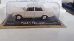 macheta polski fiat 125p+revista masini de legenda nr.27 - noua, scara 1/43. foto