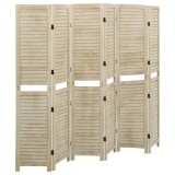 Gossi paravan de camera cu 6 panouri, 210x165 cm,lemn masiv paulownia