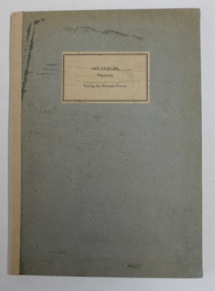 HOLDERIN , HYMNEN , 1924