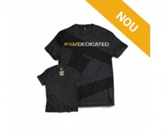 Tricou I am Dedicated, negru foto