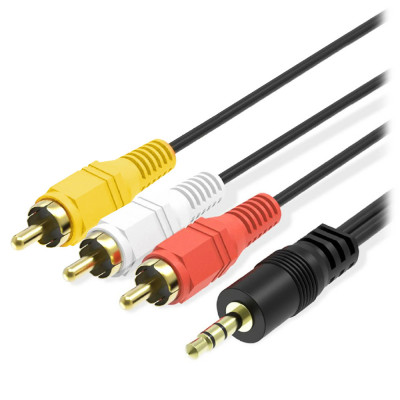 Cablu 3 RCA tata x jack 3,5 tata 1,2-1,5 ml. TED932429 foto