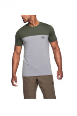 Tricou barbati Under Armour Colorbock Verde Gri L foto