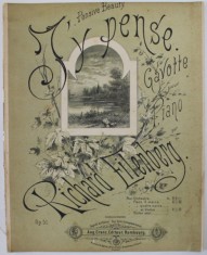 J &#039;Y PENSE , GAVOTTE POUR PIANO par RICHARD EILENBERG , SFARSITUL SEC. XIX, PARTITURA