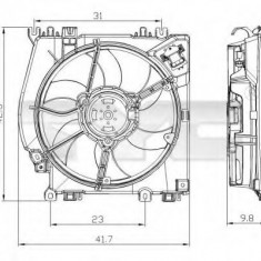 Ventilator, radiator RENAULT CLIO III (BR0/1, CR0/1) (2005 - 2012) TYC 828-0001