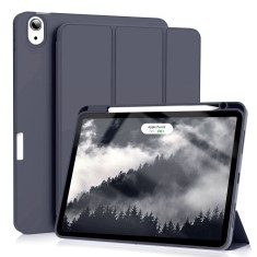 Husa iPad Air 4 2020 10.9 Techsuit Flex Trifold Pen, bleumarin foto