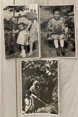 Lot 3 foto Ahiva Georges Dumitresco pictor anii 60 Lidya Gabor (fiica) si bunica foto