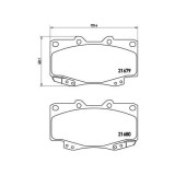 Placute frana Toyota Hilux 7 Pick-Up ( N1 N2 N3) 08.04-02.16, Fata, BREMBO