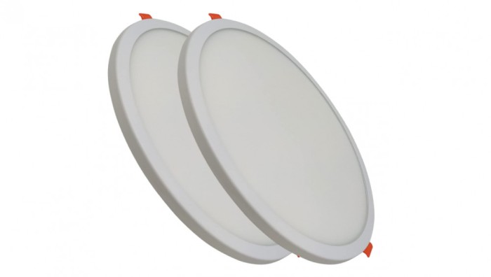 LED Atomant Panou LED rotund 20W, Alb, Pachet de 2 - RESIGILAT