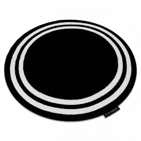 Covor HAMPTON cadru cerc negru, cerc 200 cm