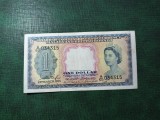MALAYA &amp; BRITISH BORNEO 1 DOLAR 1953 SUPERBĂ