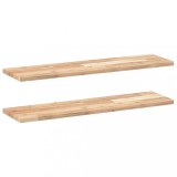 Rafturi suspendate 2 buc. 80x20x2 cm lemn masiv acacia netratat