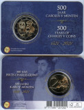 Moneda BELGIA 2 euro comemorativa 2021_Carol V, coin card, Europa, Cupru-Nichel