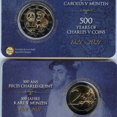 moneda BELGIA 2 euro comemorativa 2021_Carol V, coin card