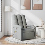 VidaXL Fotoliu de masaj rabatabil, gri deschis, textil