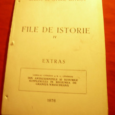 3 Studii -File de Istorie 4 -1976 de K.G.Gundisch si L.Gyemant ,autograf ,71pag