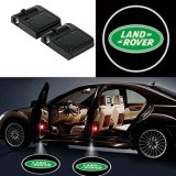 Set 2 Lampi Proiectoare LED Logo Universale Land Rover, Alb Rece 6500K, 400 lm, Alimentare Baterii AAA, Negru